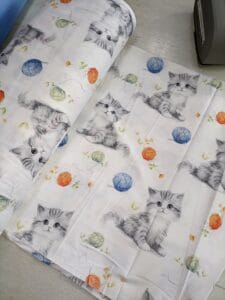 Тканина на метраж , Турецький Ранфорс - Котики сірі 6 Тканина на метраж , Турецький Ранфорс - Котики сірі 6