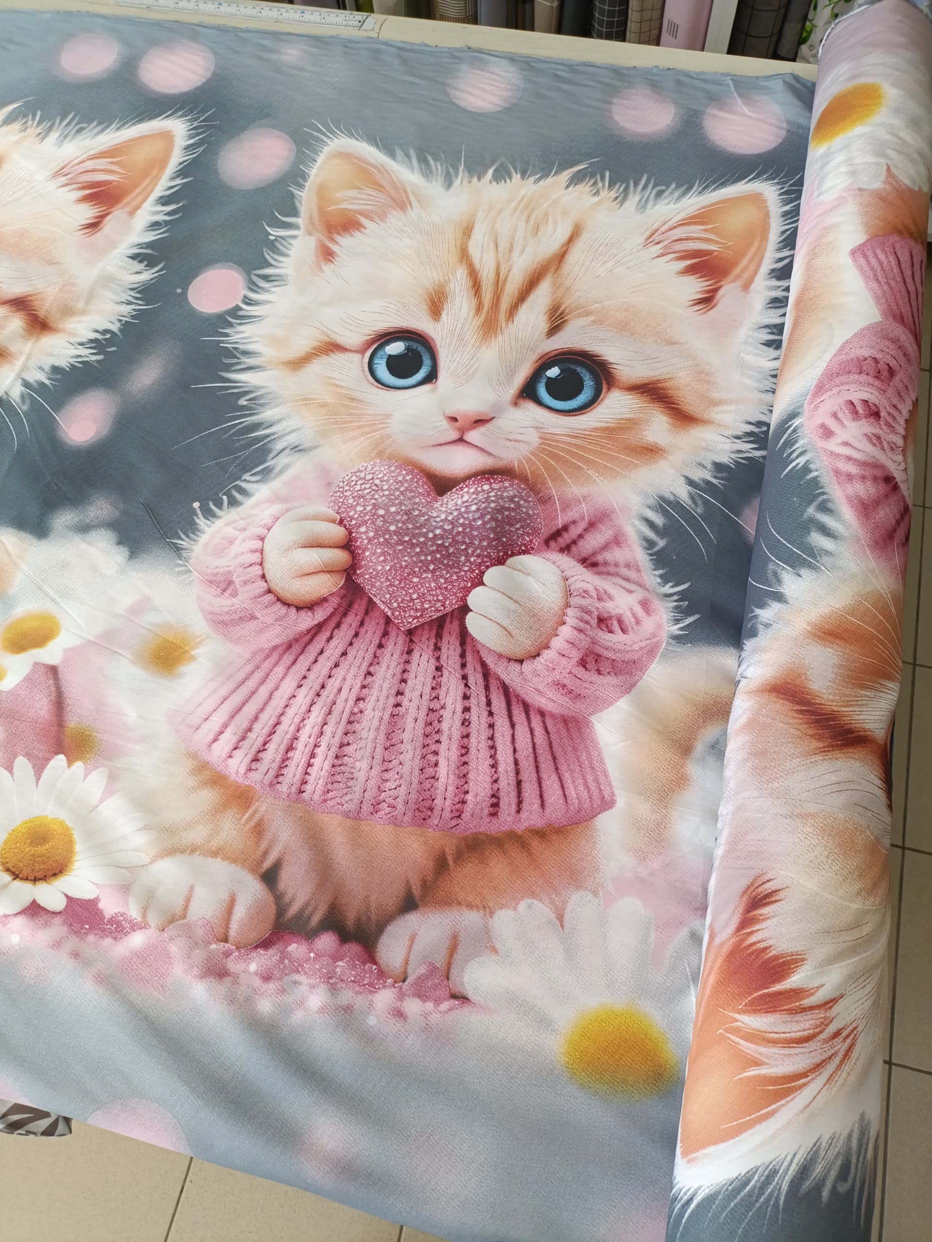 Тканина на метраж Сатин - Котик 3 Тканина на метраж Сатин - Котик - Зображення 3